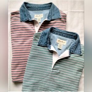 Vtg Eddie Bauer Shirts XLTall Lot Of 2 Denim Collars